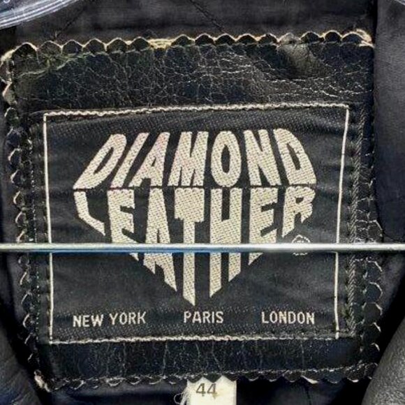 VTG Heavy Leather Custom Painted Motorcycle Jacket Tribal Yin-Yang Mandala 44 L - Picture 15 of 15